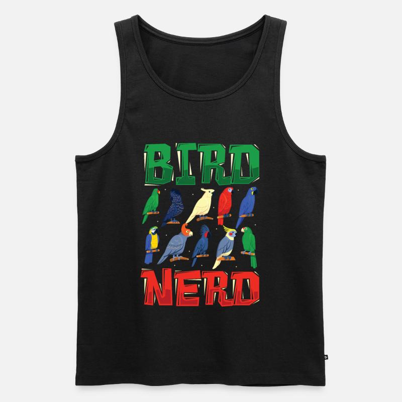 Vogelbeobachtung Nerd - Männer Premium Bio Tank Top - Schwarz
