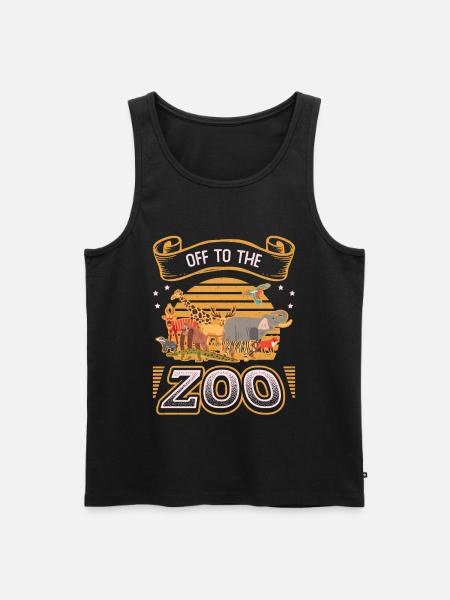 Off to the zoo - Men's Premium Organic Tank Top - black