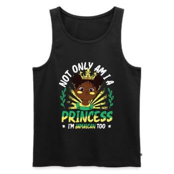 Princesse jamaïcaine, je suis jamaïcaine. - Débardeur bio Premium Homme - noir - Devant - AI Model Male 178 light (178cm)