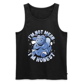 I'm Not Mean I'm Honest Straight Talker - Men's Premium Organic Tank Top - black - Front - AI Model Male 178 light (178cm)