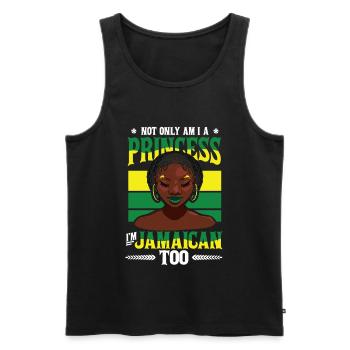Princesse jamaïcaine, je suis jamaïcaine. - Débardeur bio Premium Homme - noir - Devant - AI Model Male 178 light (178cm)