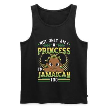 Princesse jamaïcaine, je suis jamaïcaine. - Débardeur bio Premium Homme - noir - Devant - AI Model Male 178 light (178cm)