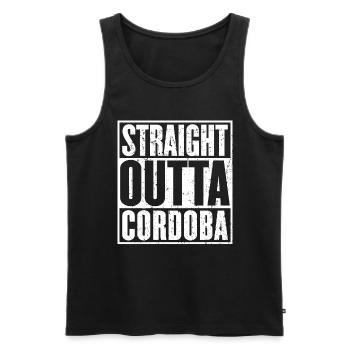 Straight Outta Córdoba Vintage - Débardeur bio Premium Homme - noir - Devant - Michal (187cm)