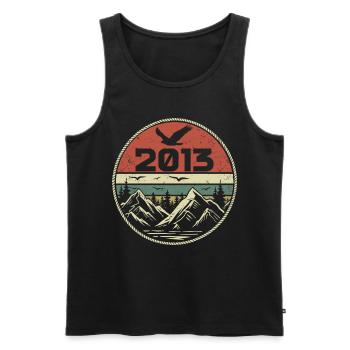 Vintage 2013 Classic 2013 Retro 2013 Gift 2013 - Men's Premium Organic Tank Top - black - Front - AI Model Male 178 light (178cm)