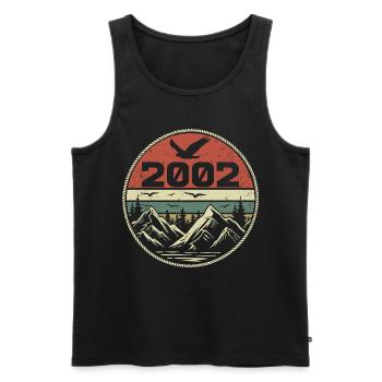 Jahrgang 2002 Klassik 2002 Retro 2002 Geschenk 2002 - Männer Premium Bio Tank Top - Schwarz - Vorne - Michal (187cm)