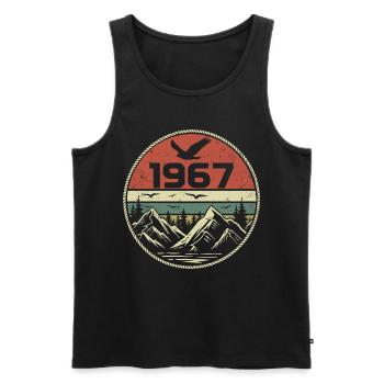 Jahrgang 1967 Klassisch 1967 Retro 1967 Geschenk 1967 - Männer Premium Bio Tank Top - Schwarz - Vorne - AI Model Male 178 light (178cm)