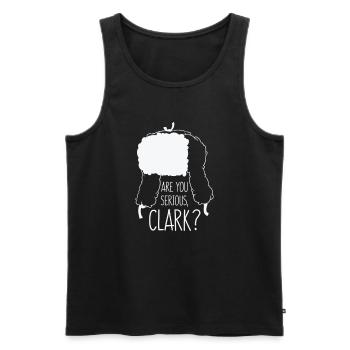 Noël Père Noël Are You Serious Clark - Débardeur bio Premium Homme - noir - Devant - Michal (187cm)