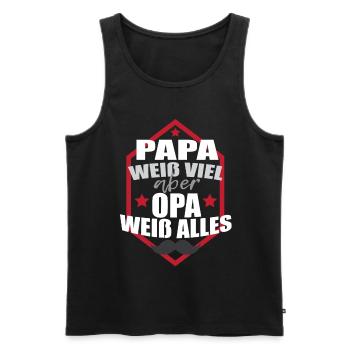 Funny daddy grandpa gift - Men's Premium Organic Tank Top - black - Front - Michal (187cm)