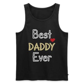 Father's Day Gift, Father's Day Gift - Men's Premium Organic Tank Top - black - Front - Michal (187cm)