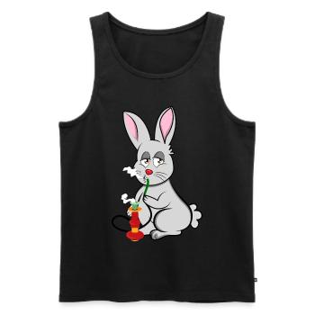 Osterhase Hasen Shisha Wasserpfeife Geschenkidee - Männer Premium Bio Tank Top - Schwarz - Vorne - Michal (187cm)