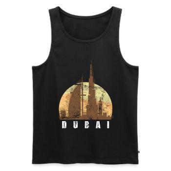 Dubai Tourismus Tower Stadt Zentrum Sonne Geschenk - Männer Premium Bio Tank Top - Schwarz - Vorne - AI Model Male 178 light (178cm)