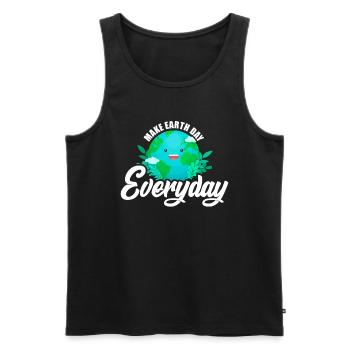 Tag der Erde / Tag der Erde das Geschenk der Zukunft - Männer Premium Bio Tank Top - Schwarz - Vorne - Michal (187cm)
