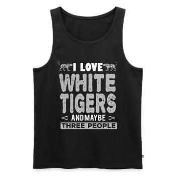 White Tiger Weißer Tiger - Men's Premium Organic Tank Top - black - Front - Michal (187cm)