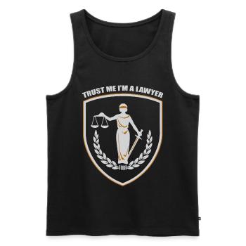 Trust me I'm a lawyer - lawyer gift - Men's Premium Organic Tank Top - black - Front - Michal (187cm)