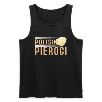 Polonais Pierogi Pologne Polska polonais - Débardeur bio Premium Homme - noir - Devant - AI Model Male 178 light (178cm)