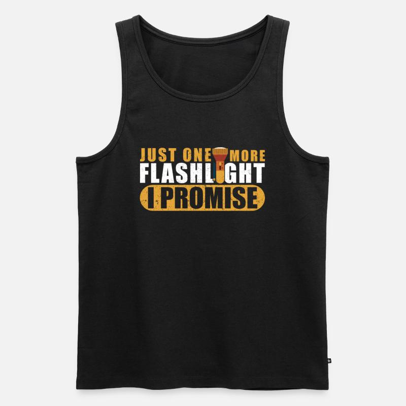 Flashlight funny saying Flashlight LED - Men's Premium Organic Tank Top - black
