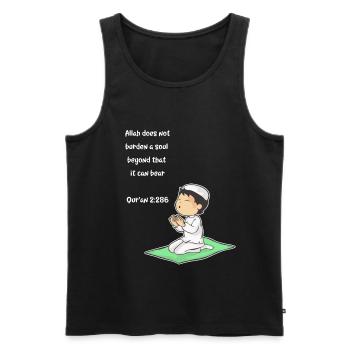 Koran Sure Vers Allah Gott Islam Moslem Geschenk - Männer Premium Bio Tank Top - Schwarz - Vorne - AI Model Male 178 light (178cm)