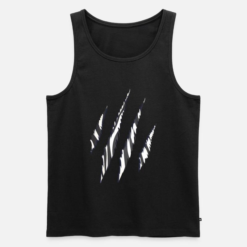 Zebra Zebra Pattern Claw Pattern - Men's Premium Organic Tank Top - black
