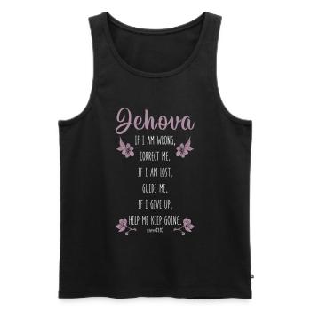 Témoin de Jéhovah Citation JHWH Un chrétien dit un cadeau - Débardeur bio Premium Homme - noir - Devant - AI Model Male 178 light (178cm)
