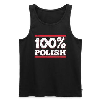 100% Polish polnisch Polen Polska polnischer - Männer Premium Bio Tank Top - Schwarz - Vorne - AI Model Male 178 light (178cm)