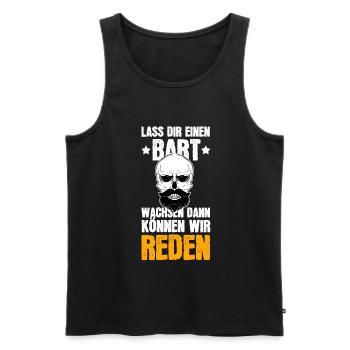 Bart Bartträger Spruch Geschenk Geschenkidee - Männer Premium Bio Tank Top - Schwarz - Vorne - Michal (187cm)