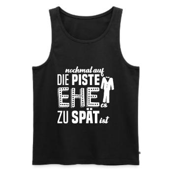 Bräutigam Ehe Junggesellenabschied Spruch Geschenk - Männer Premium Bio Tank Top - Schwarz - Vorne - Michal (187cm)