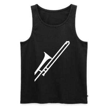 Cadeau de musicien de jazz trombone trombone - Débardeur bio Premium Homme - noir - Devant - Michal (187cm)