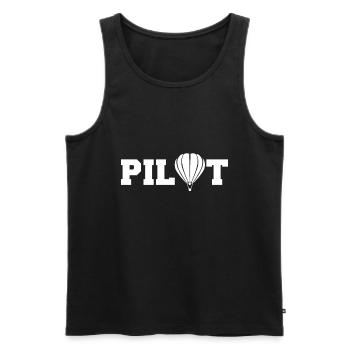 Ballonfahrer Pilot Heißluftballon Sprüche Geschenk - Männer Premium Bio Tank Top - Schwarz - Vorne - AI Model Male 178 light (178cm)