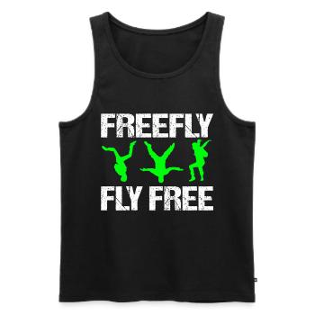 Skydive Freefly, Fallschirm, Fallschirmspringer - Männer Premium Bio Tank Top - Schwarz - Vorne - AI Model Male 178 light (178cm)