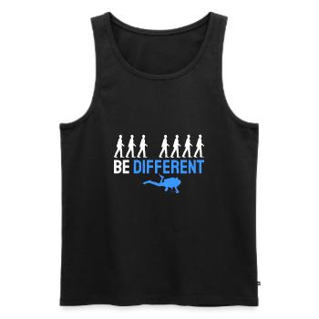 Taucher Lustig Tauchen Prüfung Abzeichen Geschenk - Männer Premium Bio Tank Top - Schwarz - Vorne - AI Model Male 178 light (178cm)