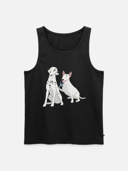 Tattoo Künstler Tätowierte Dalmatiner Hundeflecken - Männer Premium Bio Tank Top - Schwarz
