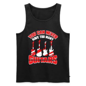 Guitarist electric guitar rock band musician saying joke - Men's Premium Organic Tank Top - black - Front - Michal (187cm)