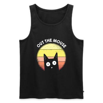 Out the mouse from the mouse funny english saying - Men's Premium Organic Tank Top - black - Front - AI Model Male 178 light (178cm)