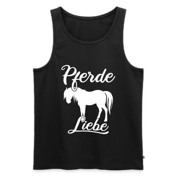 Pferde Liebe, Pferdemotiv, Pferde. - Männer Premium Bio Tank Top - Schwarz - Vorne - Michal (187cm)