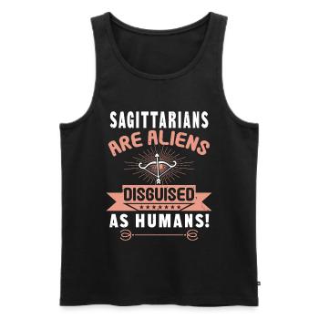 Sagittarius zodiac signs as an alien - Men's Premium Organic Tank Top - black - Front - Michal (187cm)