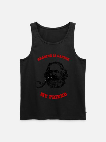 Communism ghost gift pipe Marx - Men's Premium Organic Tank Top - black