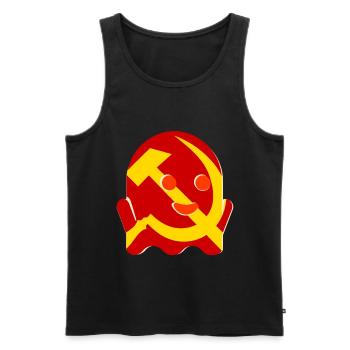 Cadeau fantôme du communisme - Débardeur bio Premium Homme - noir - Devant - AI Model Male 178 light (178cm)