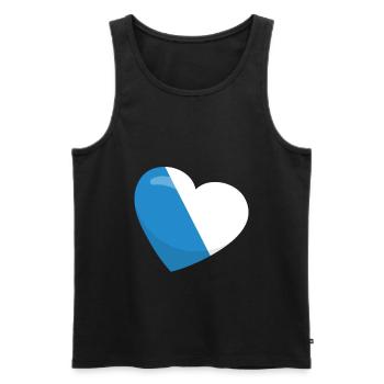 Schweiz Zürich Wappen mit Herz - Männer Premium Bio Tank Top - Schwarz - Vorne - Michal (187cm)