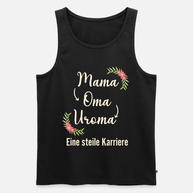 Mama Oma Uroma eine steile Karriere Geburt - Männer Premium Bio Tank Top - Schwarz