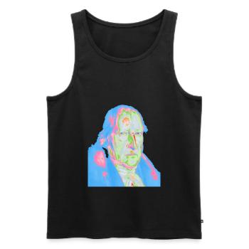 Georg Friedrich Wilhelm Hegel pop Art - Männer Premium Bio Tank Top - Schwarz - Vorne - AI Model Male 178 light (178cm)