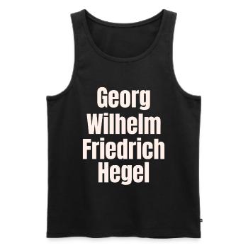 Georg Friedrich Wilhelm Hegel Schrift - Männer Premium Bio Tank Top - Schwarz - Vorne - AI Model Male 178 light (178cm)