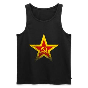 communisme - Débardeur bio Premium Homme - noir - Devant - AI Model Male 178 light (178cm)