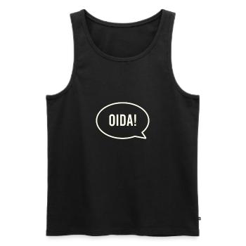 Oida - Österreich - Männer Premium Bio Tank Top - Schwarz - Vorne - Michal (187cm)