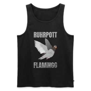 Ruhrpott Flamingo Dortmund Geschenkidee - Männer Premium Bio Tank Top - Schwarz - Vorne - Michal (187cm)