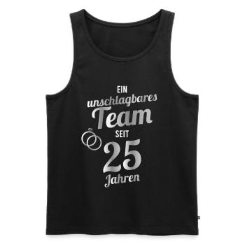 silberne Hochzeit Geschenk - Männer Premium Bio Tank Top - Schwarz - Vorne - Michal (187cm)