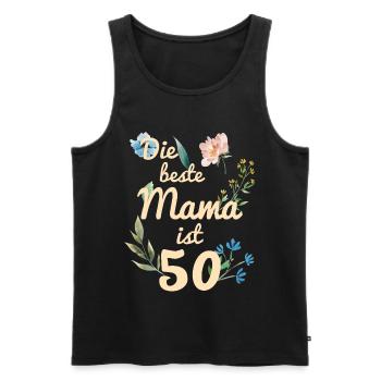 The best mom is 50 years old gift 1971 - Men's Premium Organic Tank Top - black - Front - Michal (187cm)