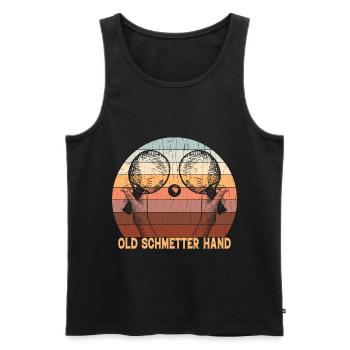 Old Schmetter Hand - Männer Premium Bio Tank Top - Schwarz - Vorne - AI Model Male 178 light (178cm)