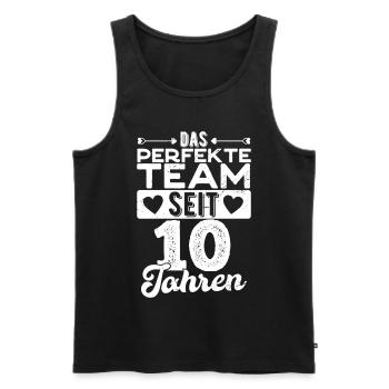 das perfekte Team Hochzeitstag Geschenk 2011 - Männer Premium Bio Tank Top - Schwarz - Vorne - Michal (187cm)