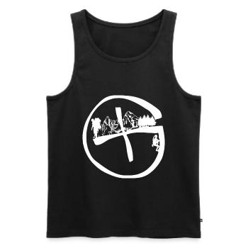 Geocaching motif - Men's Premium Organic Tank Top - black - Front - AI Model Male 178 light (178cm)