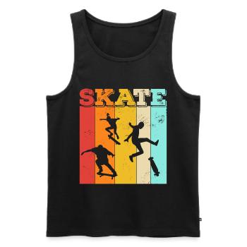 Skate, skaten, Skater, Skateboard - Männer Premium Bio Tank Top - Schwarz - Vorne - Michal (187cm)